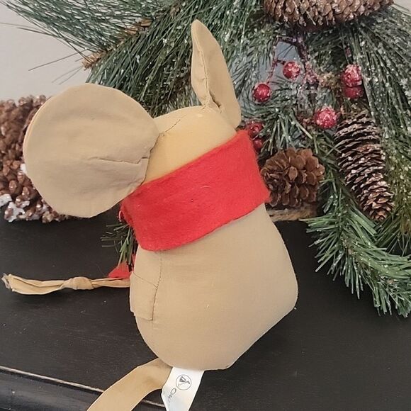 Overly Raker primitive plush Christmas mouse - Picture 4 of 10